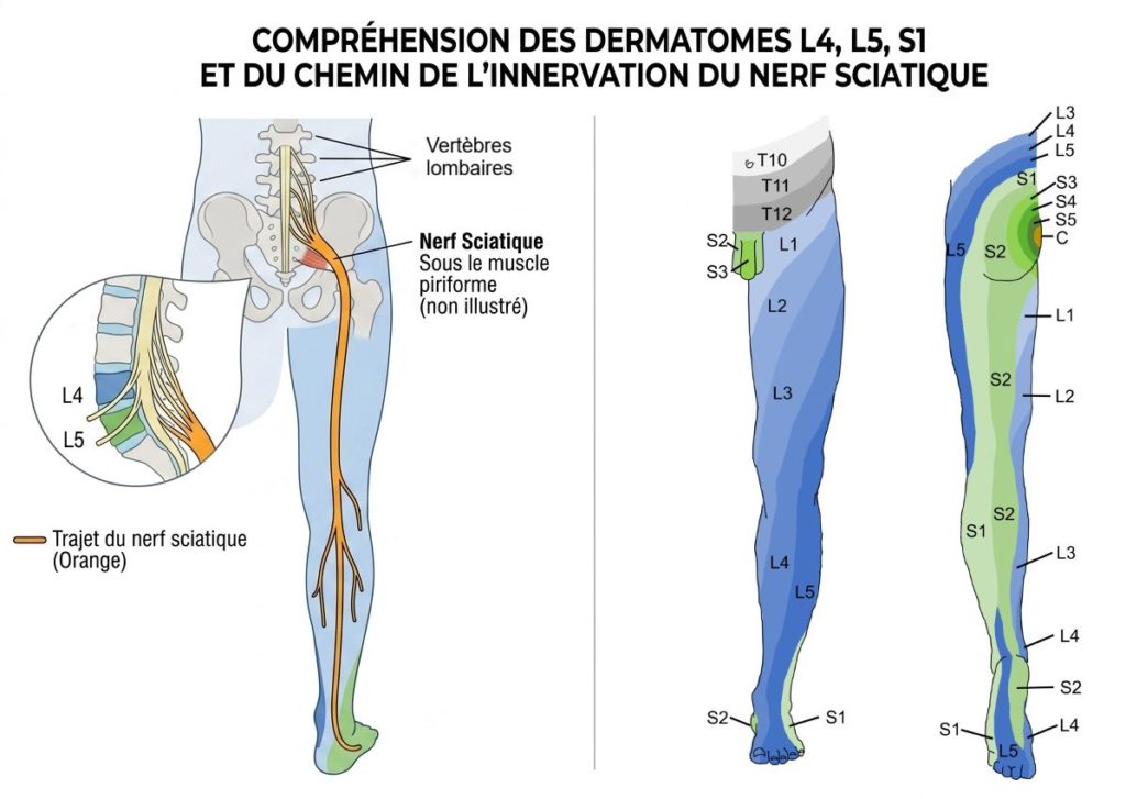 Personne souffrant de sciatique à Genève - douleur bas du dos irradiant dans la jambe