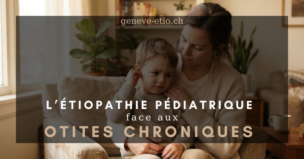 Enfant se touchant l'oreille, otite chronique, consultation étiopathie Genève