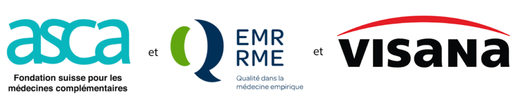 Infographie des labels ASCA, Visana et RME reconnus par les assurances complémentaires suisses pour le remboursement de l'étiopathie