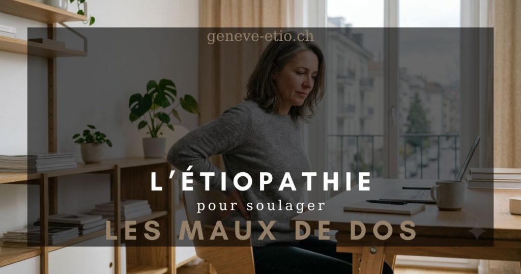 Personne souffrant d'un mal de dos à Genève, candidate à l'étiopathie pour lombalgie ou lumbago
