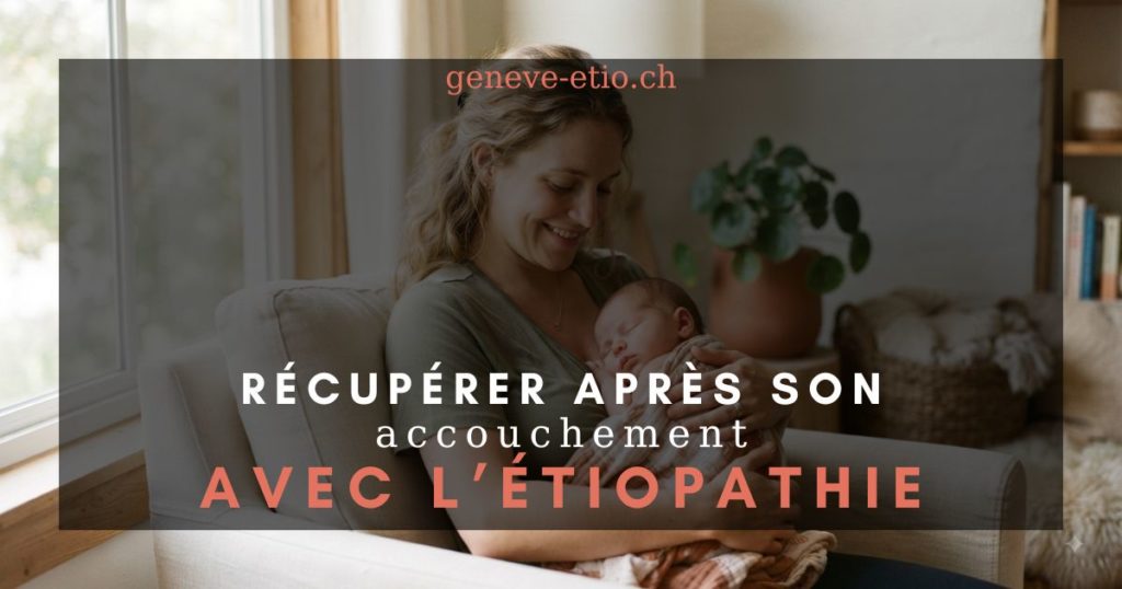 Jeune maman avec son bébé, récupération post-partum à Genève Jeune maman avec son bébé, récupération post-partum à Genève